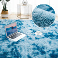 Tapete Felpudo Super Macio Plush - Clound Fluffy CC39 LojasStonks Azul 40x60cm 