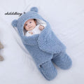 Cobertor Para Bebê Ultra Macio Childdkivy® - Fluffy Bear KD04 LojasStonks Azul 0-3 Meses 