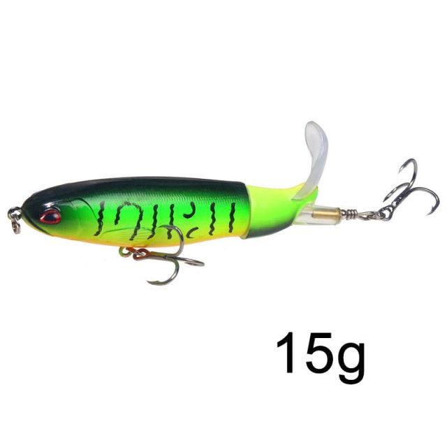 Isca de Pesca com Cauda Rotativa - 10cm/14cm LojasStonks 15g isca artificial tucunare, isca artificial robalo, isca artificial marine sports, isca artificial grande