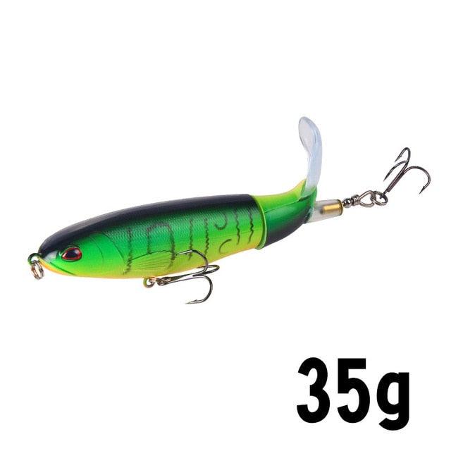 Isca de Pesca com Cauda Rotativa - 10cm/14cm LojasStonks 35g isca artificial tucunare, isca artificial robalo, isca artificial marine sports, isca artificial grande