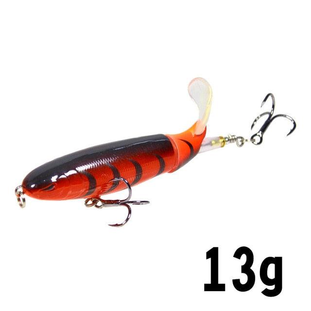 Isca de Pesca com Cauda Rotativa - 10cm/14cm LojasStonks B isca artificial tucunare, isca artificial robalo, isca artificial marine sports, isca artificial grande