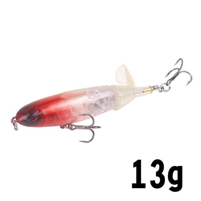 Isca de Pesca com Cauda Rotativa - 10cm/14cm LojasStonks E13g isca artificial tucunare, isca artificial robalo, isca artificial marine sports, isca artificial grande