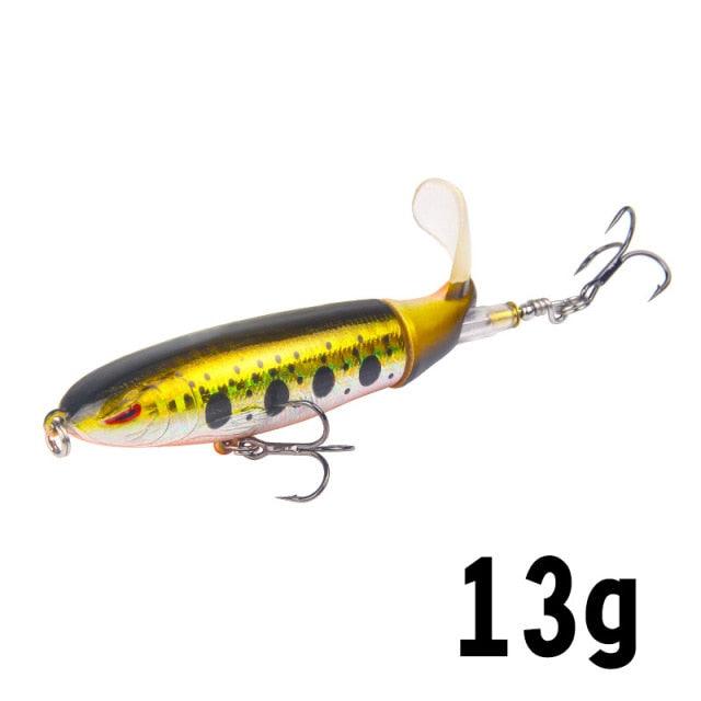 Isca de Pesca com Cauda Rotativa - 10cm/14cm LojasStonks I isca artificial tucunare, isca artificial robalo, isca artificial marine sports, isca artificial grande