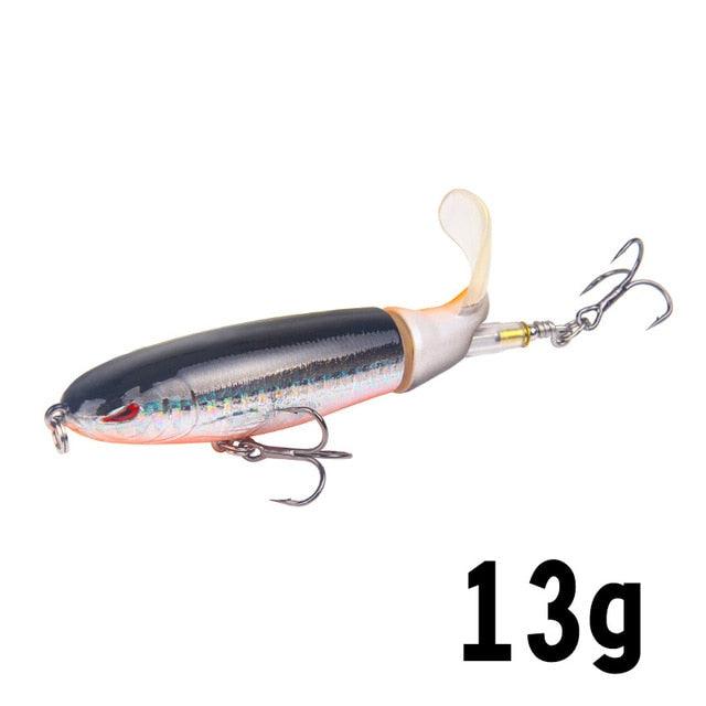 Isca de Pesca com Cauda Rotativa - 10cm/14cm LojasStonks J isca artificial tucunare, isca artificial robalo, isca artificial marine sports, isca artificial grande