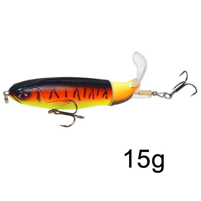 Isca de Pesca com Cauda Rotativa - 10cm/14cm LojasStonks V isca artificial tucunare, isca artificial robalo, isca artificial marine sports, isca artificial grande