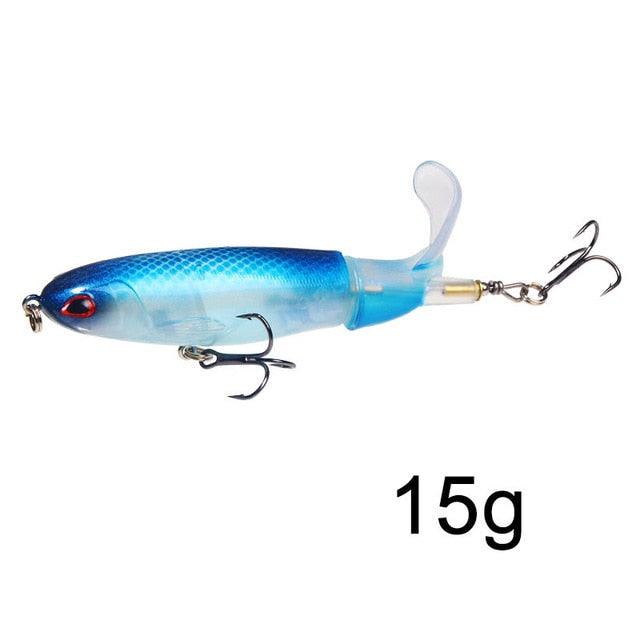 Isca de Pesca com Cauda Rotativa - 10cm/14cm LojasStonks Y isca artificial tucunare, isca artificial robalo, isca artificial marine sports, isca artificial grande