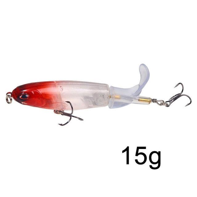 Isca de Pesca com Cauda Rotativa - 10cm/14cm LojasStonks Z01 isca artificial tucunare, isca artificial robalo, isca artificial marine sports, isca artificial grande